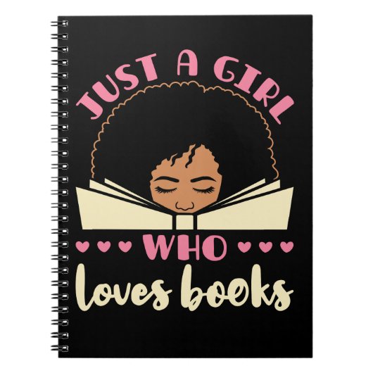 Alleen een meisje dat van Boeken-Amerikaan houdt Notitieboek (Voorkant)