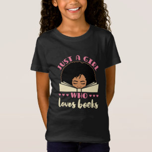 Alleen een meisje dat van Boeken-Amerikaan houdt T-shirt