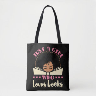 Alleen een meisje dat van Boeken-Amerikaan houdt Tote Bag