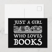 Alleen een meisje dat van boeken houdt briefkaart (Voorkant / Achterkant)