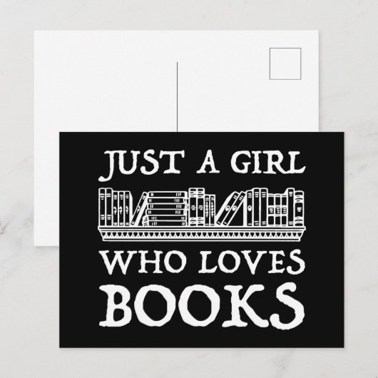 Alleen een meisje dat van boeken houdt briefkaart (Voorkant / Achterkant)