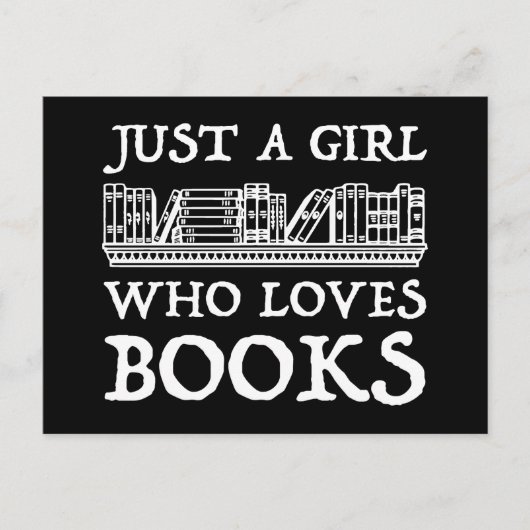 Alleen een meisje dat van boeken houdt briefkaart (Voorkant)