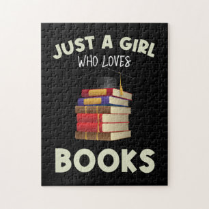 Alleen een meisje dat van boeken houdt, cadeautjes legpuzzel