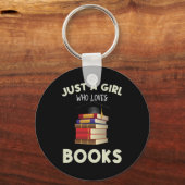 Alleen een meisje dat van boeken houdt, cadeautjes sleutelhanger (Voorkant)