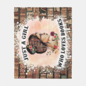 Alleen een meisje dat van boeken houdt fleece deken (Voorkant)