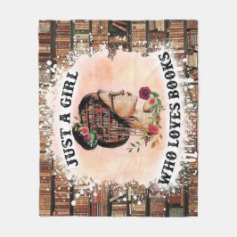 Alleen een meisje dat van boeken houdt fleece deken