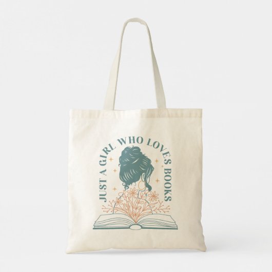 Alleen een meisje dat van boeken houdt tote bag (Achterkant)