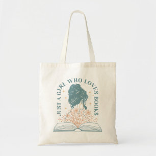 Alleen een meisje dat van boeken houdt tote bag