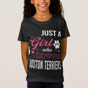 Alleen een meisje dat van BOSTON-TERRIERS houdt, v T-shirt