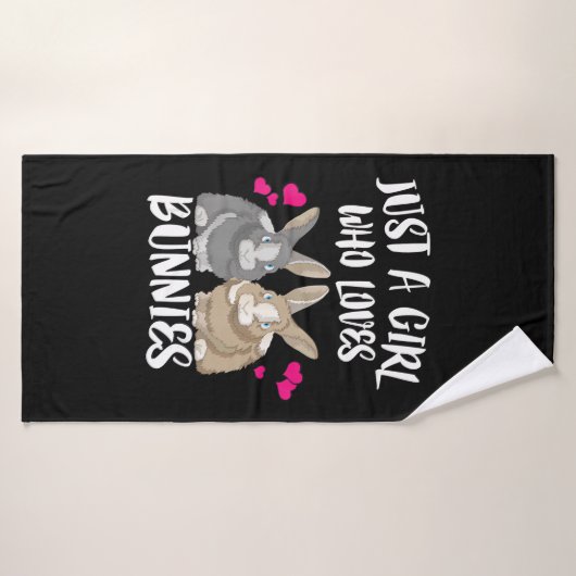 Alleen een meisje dat van Bunnies houdt | Bunny Lo Badhanddoek (Badhanddoek)