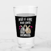 Alleen een meisje dat van Bunnies houdt | Bunny Lo Glas (Voorkant)