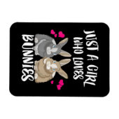 Alleen een meisje dat van Bunnies houdt | Bunny Lo Magneet (Horizontaal)