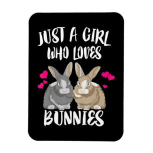 Alleen een meisje dat van Bunnies houdt Bunny Lo Magneet
