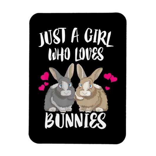 Alleen een meisje dat van Bunnies houdt | Bunny Lo Magneet (Verticaal)