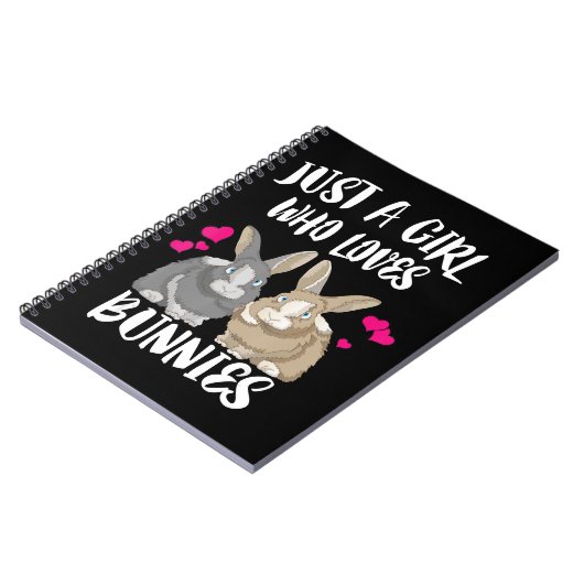 Alleen een meisje dat van Bunnies houdt | Bunny Lo Notitieboek (Linkerzijde)