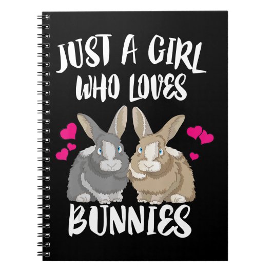 Alleen een meisje dat van Bunnies houdt | Bunny Lo Notitieboek (Voorkant)