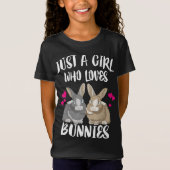 Alleen een meisje dat van Bunnies houdt | Bunny Lo T-shirt (Voorkant)