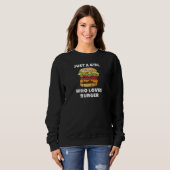 Alleen een meisje dat van Burger Cheeseburger Hamb Trui (Voorkant volledig)