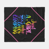 Alleen een meisje dat van Camping houdt Fleece Deken (Voorkant (Horizontaal))