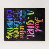 Alleen een meisje dat van Camping houdt Legpuzzel (Horizontaal)