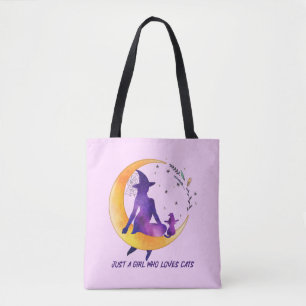 Alleen een meisje dat van Cat houdt Tote Bag