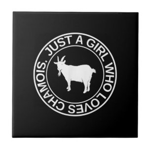 Alleen een meisje dat van Chamois Gift houdt voor Tegeltje