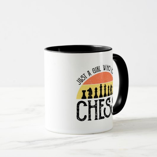 Alleen een meisje dat van Chess houdt Mok (Voorkant rechts)