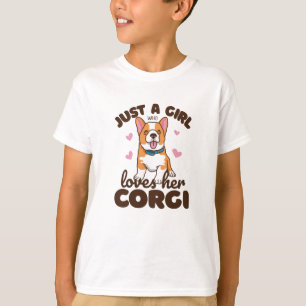 Alleen een meisje dat van Corgis houdt T-shirt