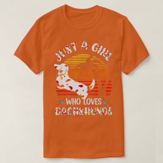 Alleen een meisje dat van Dachshunds houdt, laat z T-shirt (Design voorkant)