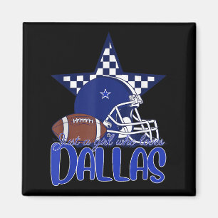 Alleen Een Meisje Dat Van Dallas T-shirt Houdt Voo Magneet