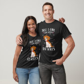 Alleen een meisje dat van de Beagles houdt T-shirt (Unisex)