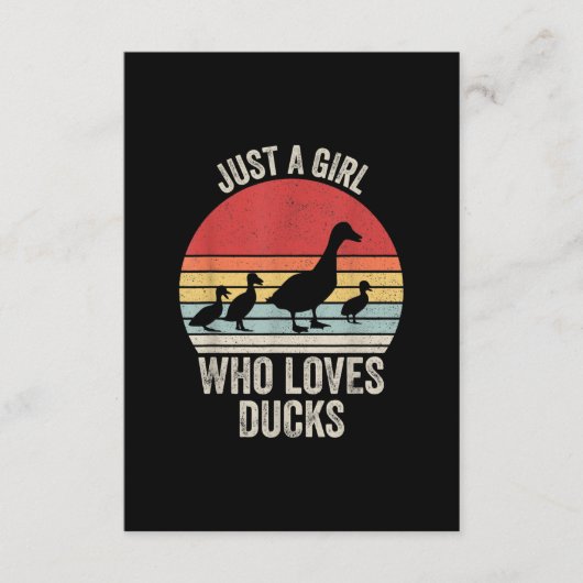Alleen een meisje dat van de Ducks Duck Owner Love Informatiekaartje (Voorkant)