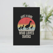 Alleen een meisje dat van de Ducks Duck Owner Love Informatiekaartje (Staand voorkant)