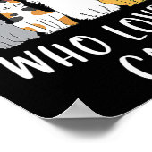 Alleen een meisje dat van de kattenstaart houdt poster (Hoek)