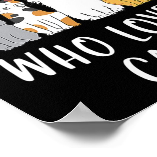 Alleen een meisje dat van de kattenstaart houdt poster (Hoek)