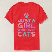 Alleen een meisje dat van de kattenstaart houdt t-shirt (Design voorkant)