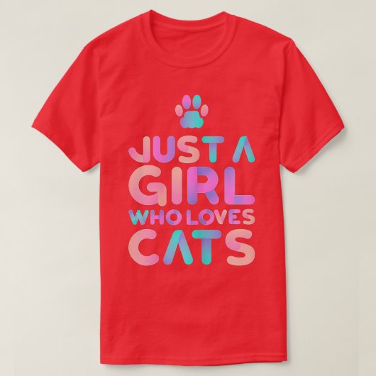 Alleen een meisje dat van de kattenstaart houdt t-shirt (Design voorkant)