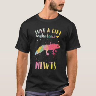 Alleen een meisje dat van de nieuwste Waterverf vr T-shirt