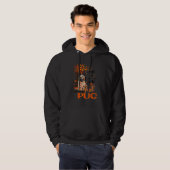 Alleen een meisje dat van de Thanksgiving van Pug  Hoodie (Voorkant volledig)
