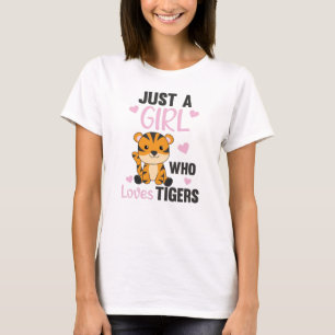 Alleen een meisje dat van de tijgers houdt, de zoe t-shirt