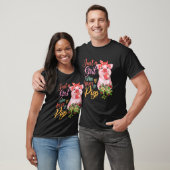 Alleen een meisje dat van de Varkens Bloemen houdt T-shirt (Unisex)