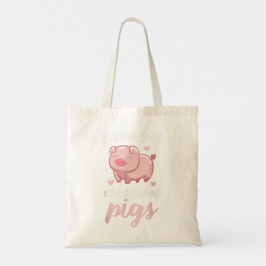 Alleen een meisje dat van de varkensstapel houdt, tote bag (Achterkant)