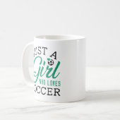 Alleen een meisje dat van de Voetbal houdt Koffiemok (Voorkant links)