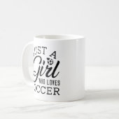 Alleen een meisje dat van de Voetbal houdt Koffiemok (Voorkant links)