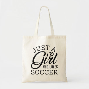 Alleen een meisje dat van de Voetbal houdt Tote Bag