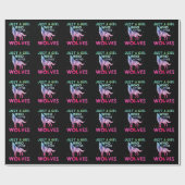 Alleen een meisje dat van de Waterverf van de Wolv Cadeaupapier (Vlak)