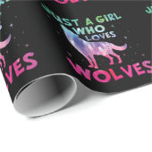 Alleen een meisje dat van de Waterverf van de Wolv Cadeaupapier (Rol Hoek)