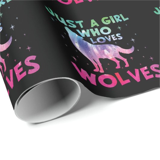 Alleen een meisje dat van de Waterverf van de Wolv Cadeaupapier (Rol Hoek)