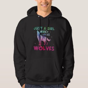 Alleen een meisje dat van de Waterverf van de Wolv Hoodie