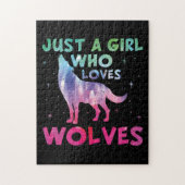 Alleen een meisje dat van de Waterverf van de Wolv Legpuzzel (Verticaal)